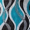 Flash Furniture Turquoise 5' x 7' Ripple Patterned Indoor Area Rug OKR-RG1109-57-TQ-GG - alternate 5